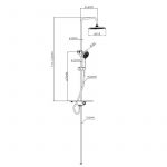 Душевая стойка Esko Singapore Хром глянцевый ST1010shelf