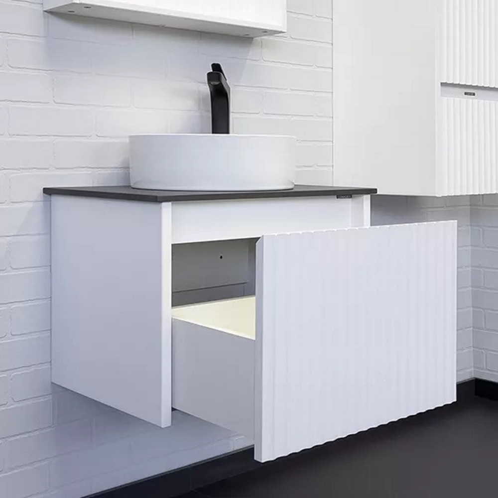 Тумба подвесная Comforty Марсель 60 со столешницей под мрамор Калакатта Блэк c раковиной 9111 Белый матовый 00-00012272CF Тумба подвесная Comforty Марсель 60 со столешницей под мрамор Калакатта Блэк c раковиной 9111 Белый матовый 00-00012272CF — изображение 3