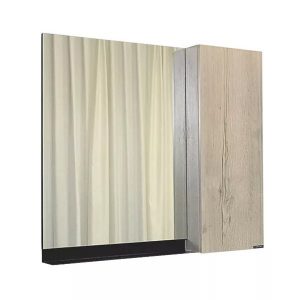 Шкаф зеркальный Comforty Бонн 88 Графит / Дуб дымчатый 00-00012610CF