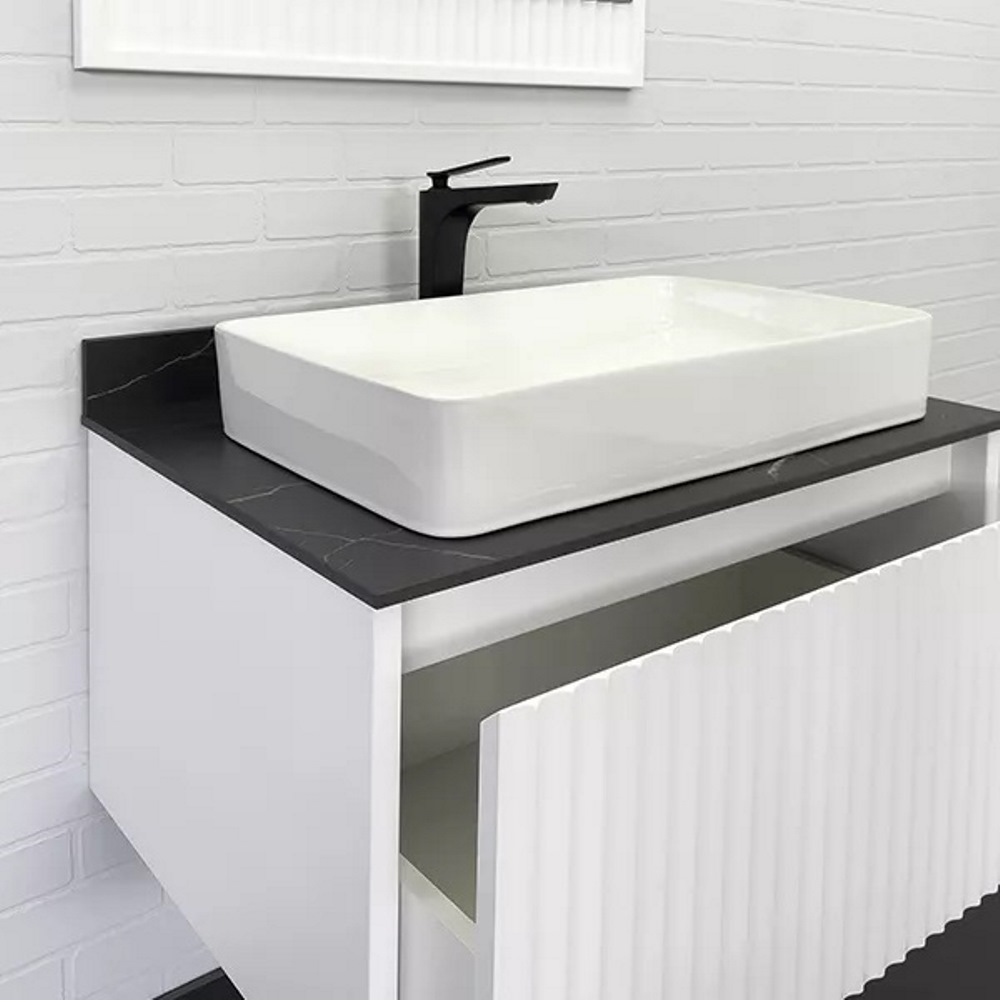 Тумба подвесная Comforty Марсель 75 со столешницей Калакатта Блэк c раковиной 78189 Белый матовый 00-00013396CF Тумба подвесная Comforty Марсель 75 со столешницей Калакатта Блэк c раковиной 78189 Белый матовый 00-00013396CF — изображение 4