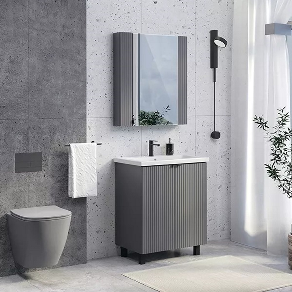 Тумба напольная Comforty Лима 70 с раковиной Como 70 Антрацит 00-00013686CF Тумба напольная Comforty Лима 70 с раковиной Como 70 Антрацит 00-00013686CF — изображение 2