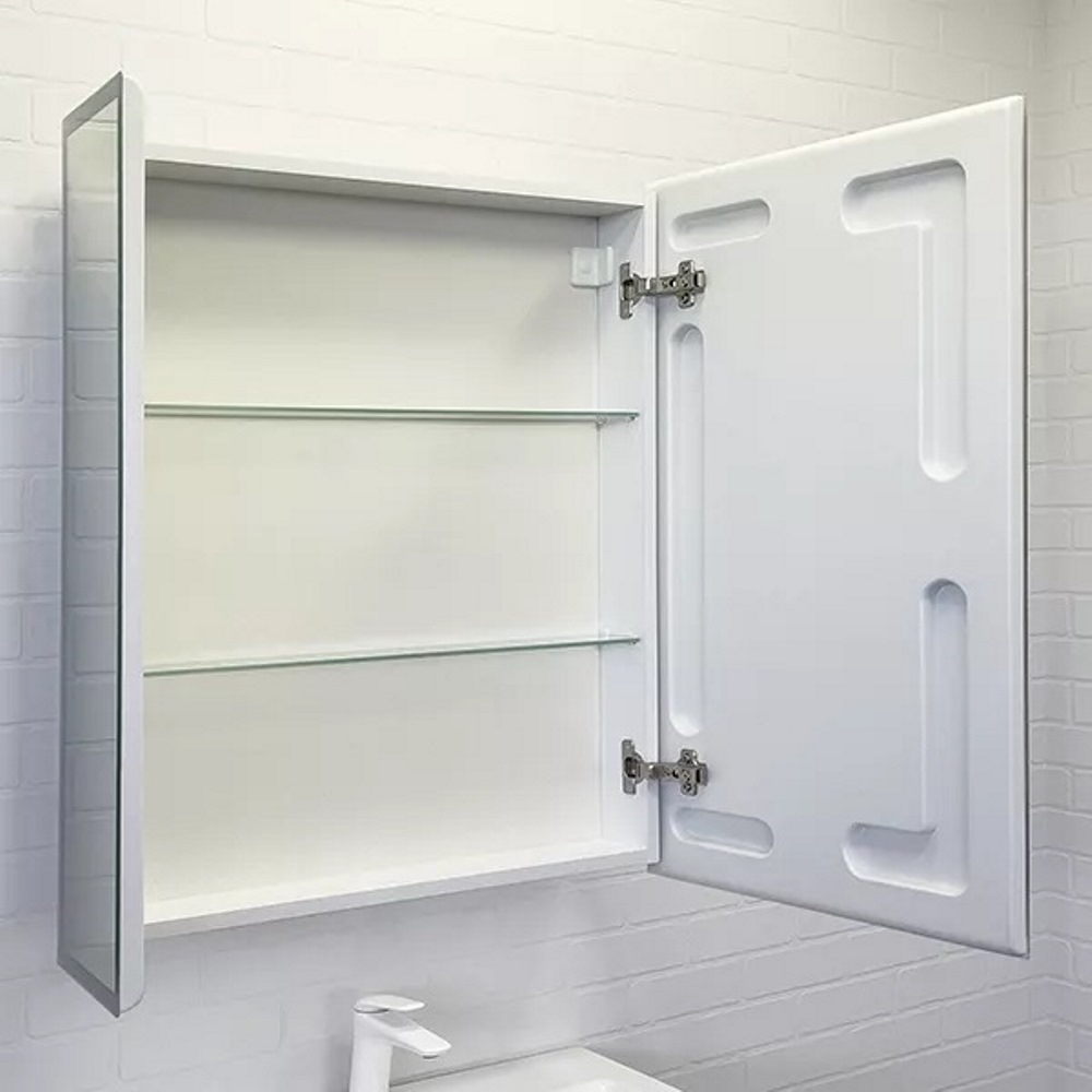 Шкаф зеркальный Comforty Классик 70 LED-подсветка, бесконтактный сенсор Белый матовый 00-00013780CF Шкаф зеркальный Comforty Классик 70 LED-подсветка, бесконтактный сенсор Белый матовый 00-00013780CF — изображение 3