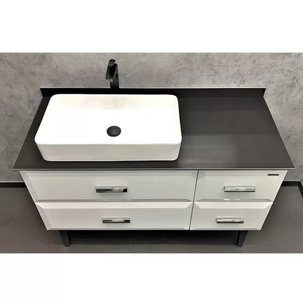 Тумба напольная Comforty Империя 120 с графитовой столешницей и раковиной 78189 Белый глянцевый 00-00013788CF Тумба напольная Comforty Империя 120 с графитовой столешницей и раковиной 78189 Белый глянцевый 00-00013788CF — изображение 3