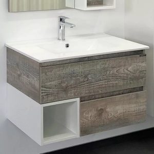 Тумба подвесная Comforty Турин 76 с раковиной 75E Дуб бежевый 00-00013913CF