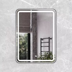 Зеркало Comforty Ситара 60 с подсветкой, бесконтактный сенсор Серебряный матовый 00-00014167CF