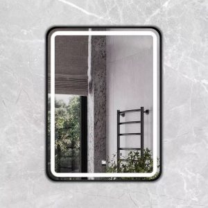 Зеркало Comforty Ситара 60 с подсветкой, бесконтактный сенсор Черный матовый 00-00014168CF