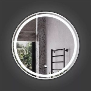 Зеркало Comforty Лея 60 с подсветкой, бесконтактный сенсор, антизапотевание Серебряный матовый 00-00014180CF