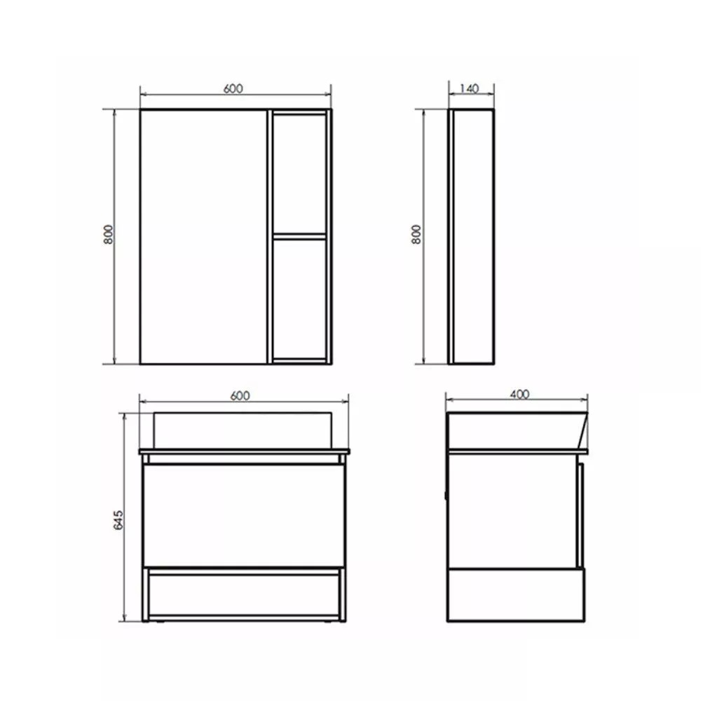 Тумба подвесная Comforty Прага 60 с графитовой столешницей с раковиной 9055RA-50 Дуб белый 00-00014535CF Тумба подвесная Comforty Прага 60 с графитовой столешницей с раковиной 9055RA-50 Дуб белый 00-00014535CF — изображение 5