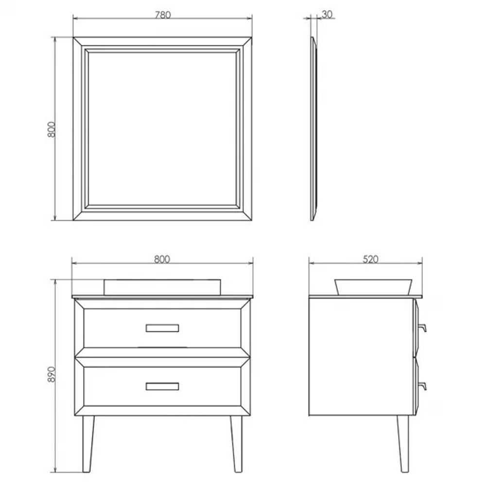 Тумба напольная Comforty Империя 80 с графитовой столешницей c раковиной 78189 Белый глянцевый 00-00014817CF Тумба напольная Comforty Империя 80 с графитовой столешницей c раковиной 78189 Белый глянцевый 00-00014817CF — изображение 5