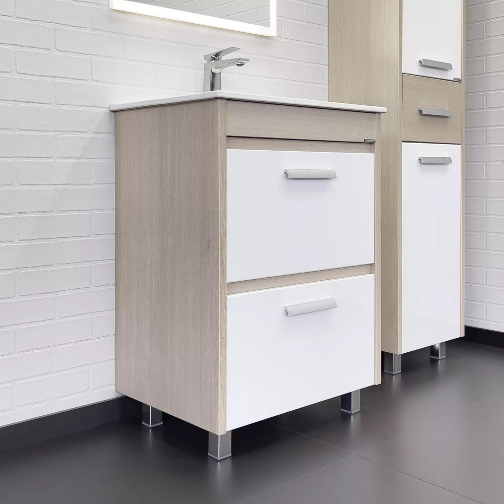 Тумба напольная Comforty Тулуза 61 с раковиной 60E Сосна лоредо 00-00016585CF Тумба напольная Comforty Тулуза 61 с раковиной 60E Сосна лоредо 00-00016585CF