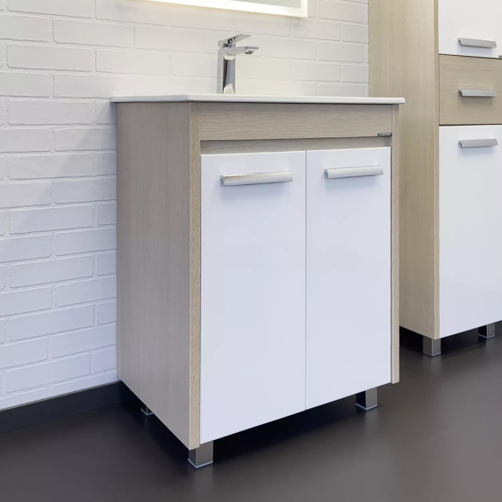 Тумба напольная Comforty Тулуза 61 с раковиной 60E Сосна лоредо 00-00016586CF Тумба напольная Comforty Тулуза 61 с раковиной 60E Сосна лоредо 00-00016586CF