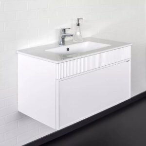 Тумба подвесная Comforty Мадрид 81 с раковиной 80E Белый матовый 00-00017865CF