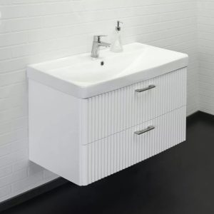 Тумба подвесная Comforty Ангара 91 c раковиной 4490 Белый матовый 00-00017872CF