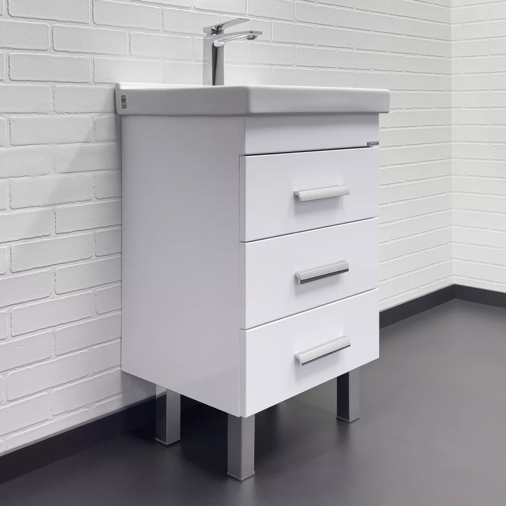 Тумба напольная Comforty Никосия 50 с раковиной Fest 50 F01 Белый глянцевый 00-00018023CF Тумба напольная Comforty Никосия 50 с раковиной Fest 50 F01 Белый глянцевый 00-00018023CF