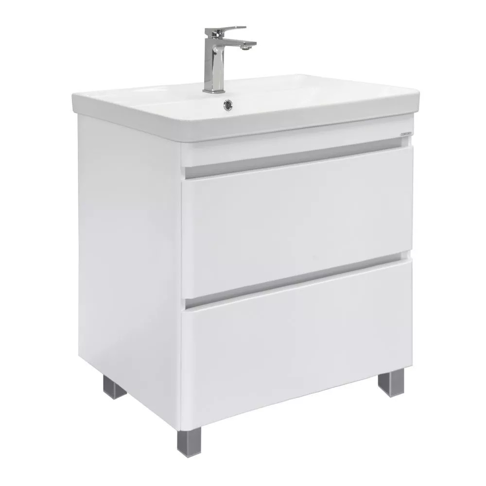 Тумба напольная Comforty Валдай 81 с раковиной 4480 Белый матовый 00-00019070CF Тумба напольная Comforty Валдай 81 с раковиной 4480 Белый матовый 00-00019070CF