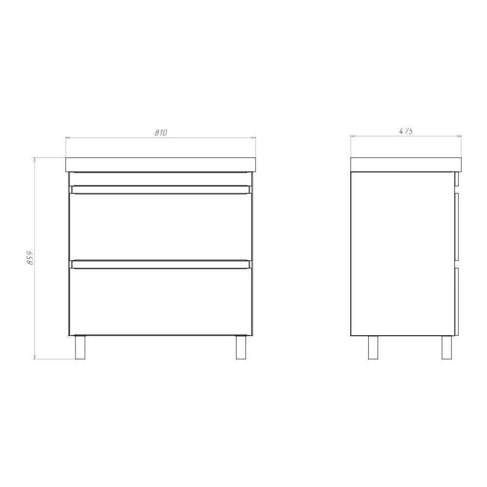 Тумба напольная Comforty Валдай 81 с раковиной 4480 Белый матовый 00-00019070CF Тумба напольная Comforty Валдай 81 с раковиной 4480 Белый матовый 00-00019070CF — изображение 5