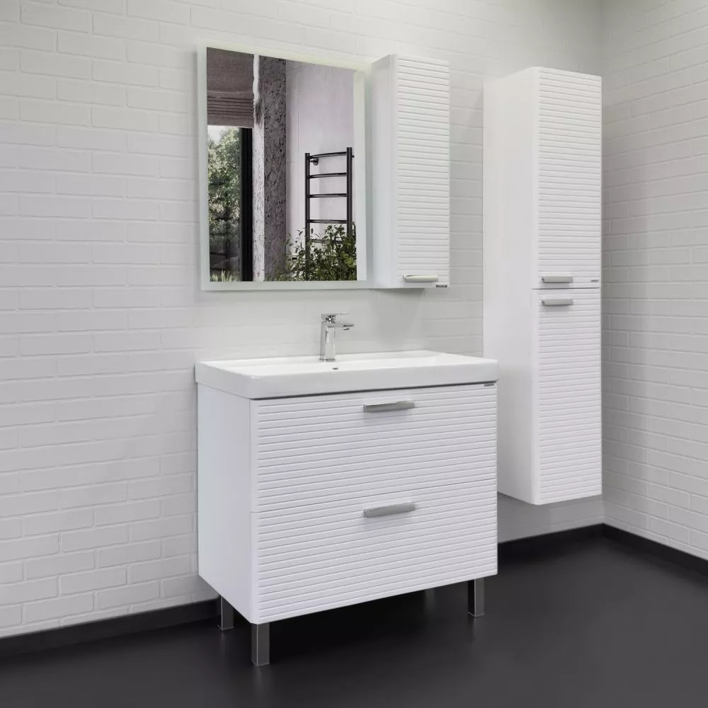 Тумба напольная Comforty Танжер 90,5 с раковиной 4490 Белый матовый / Дуб светлый 00-00019535CF Тумба напольная Comforty Танжер 90,5 с раковиной 4490 Белый матовый / Дуб светлый 00-00019535CF — изображение 3