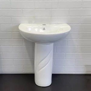 Раковина подвесная Comforty 42 с донным клапаном и пьедесталом Белый глянцевый 0991W/DK-02/P0991W Раковина подвесная Comforty 42 с донным клапаном и пьедесталом Белый глянцевый 0991W/DK-02/P0991W