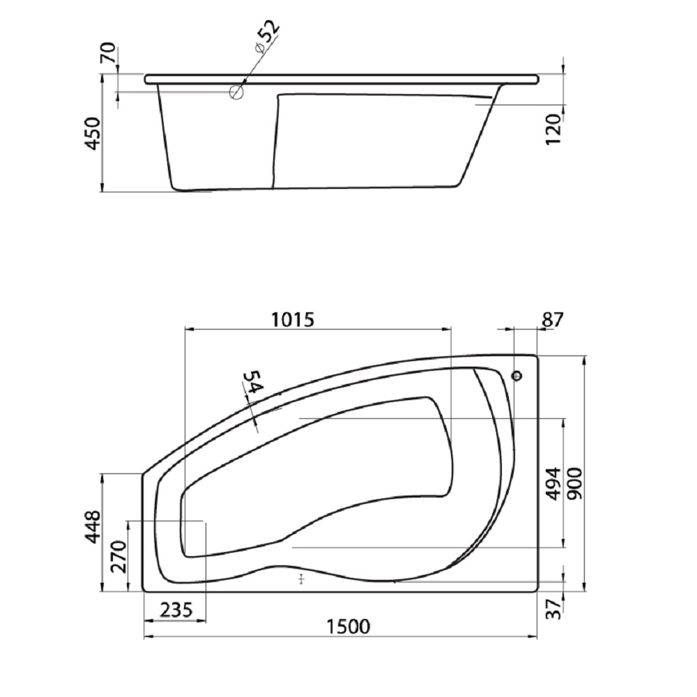 Ванна акриловая Santek Майорка 150х90 левая Белый глянцевый 1.WH11.1.984 Ванна акриловая Santek Майорка 150х90 левая Белый глянцевый 1.WH11.1.984 — изображение 3