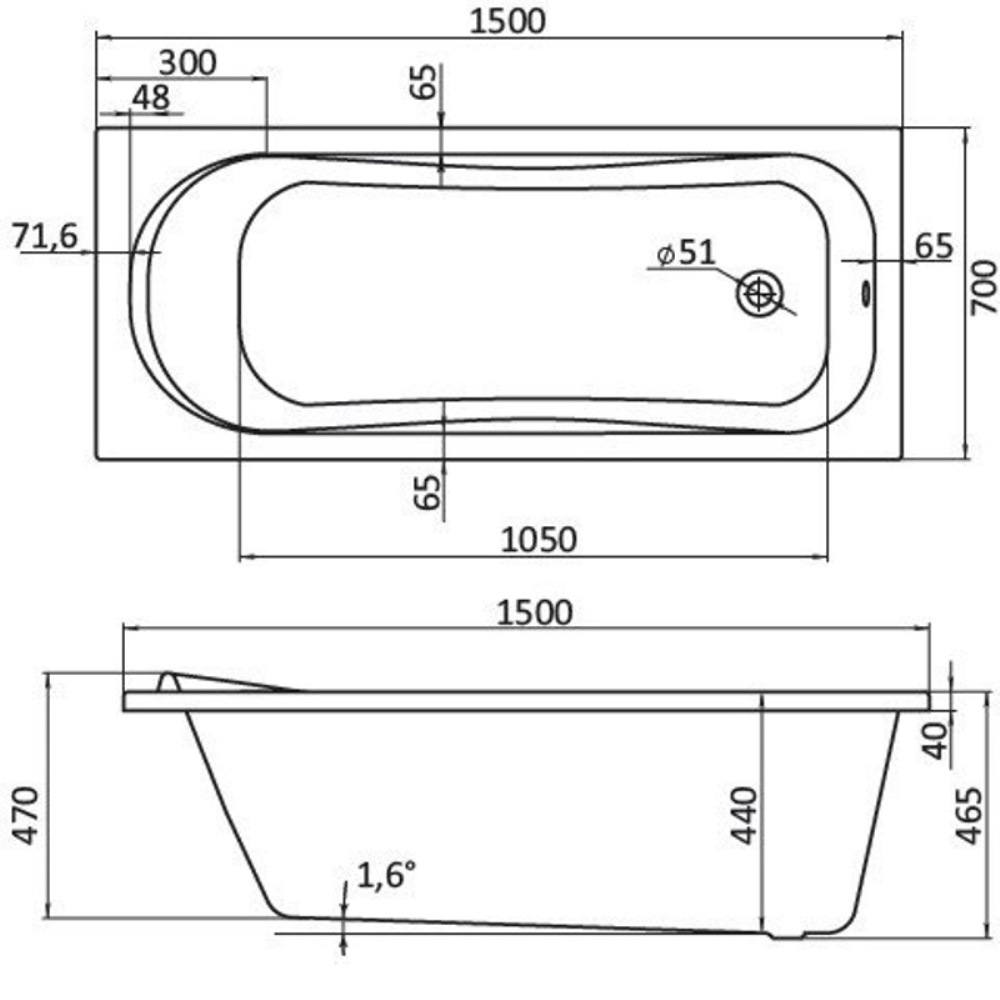 Ванна акриловая Santek Тенерифе 150х70 Белый глянцевый 1.WH30.2.213 Ванна акриловая Santek Тенерифе 150х70 Белый глянцевый 1.WH30.2.213 — изображение 4