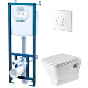 Инсталляция Santek Santek с унитазом Нео и кнопкой смыва Хром 1.WH50.1.572 Инсталляция Santek Santek с унитазом Нео и кнопкой смыва Хром 1.WH50.1.572