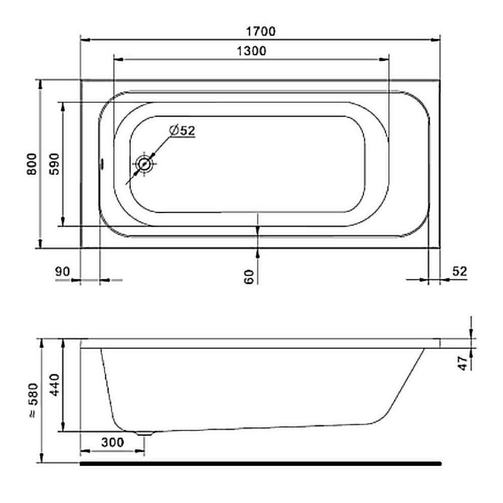 Ванна акриловая Santek Ламма 170х80 Белый глянцевый 1.WH50.1.763 Ванна акриловая Santek Ламма 170х80 Белый глянцевый 1.WH50.1.763 — изображение 4