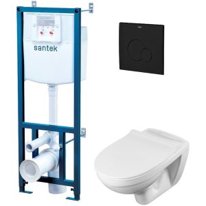 Инсталляция Santek Santek с унитазом Бореаль и кнопкой смыва Черный матовый 1.WH50.1.775 Инсталляция Santek Santek с унитазом Бореаль и кнопкой смыва Черный матовый 1.WH50.1.775