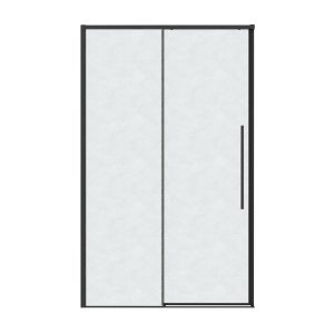 Душевая дверь Grossman Galaxy 110 Черный / Шиншила 100.K33.01.110.21.02