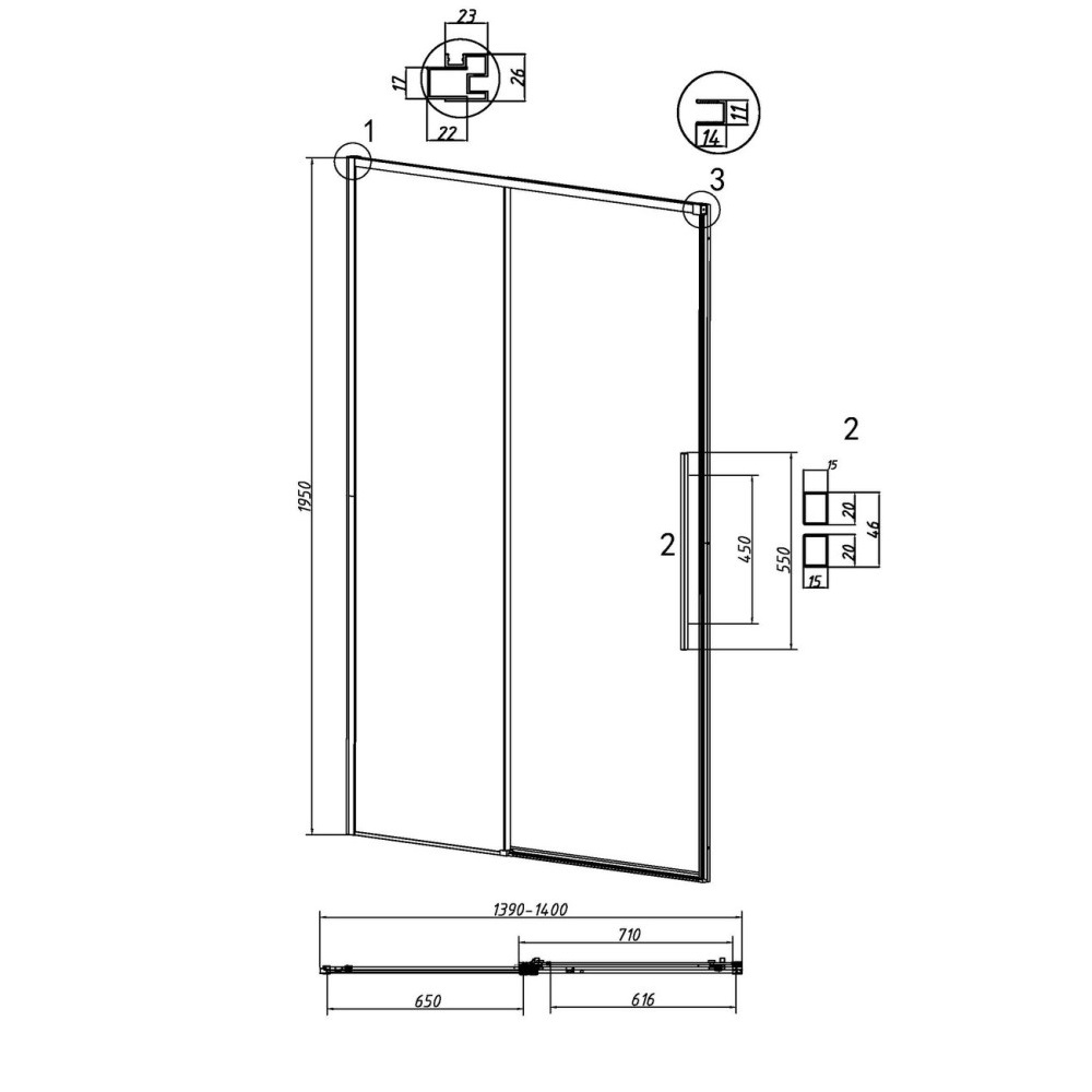 Душевая дверь Grossman Galaxy 140 Черный / Тонированное 100.K33.01.140.21.10 Душевая дверь Grossman Galaxy 140 Черный / Тонированное 100.K33.01.140.21.10 — изображение 5