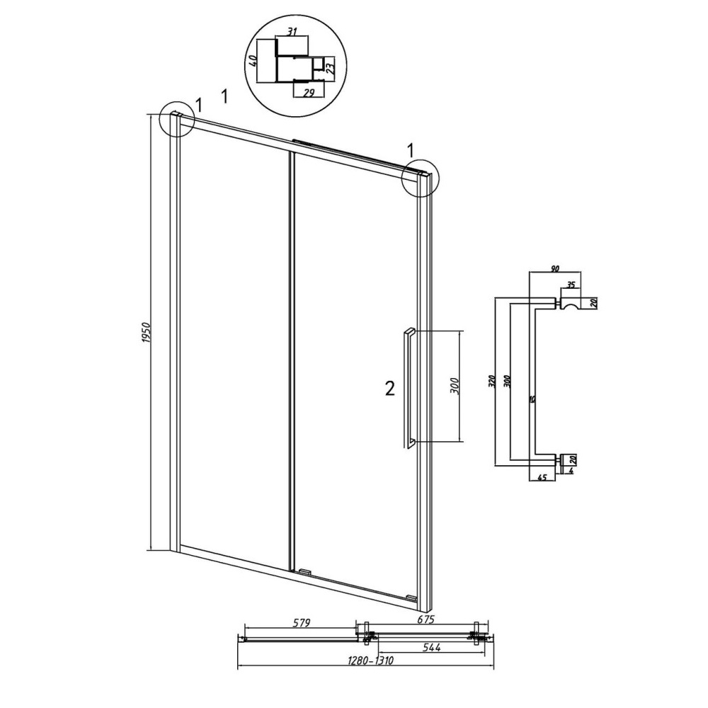 Душевая дверь Grossman Cosmo 130 Золото / Прозрачное 100.K33.02.130.32.00 Душевая дверь Grossman Cosmo 130 Золото / Прозрачное 100.K33.02.130.32.00 — изображение 4
