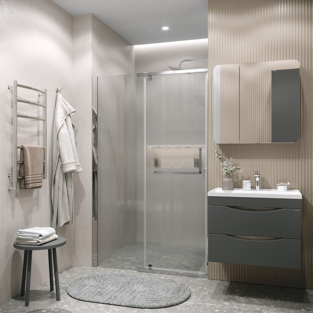 Душевая дверь Grossman Pragma 110 левая Хром / Шиншила 100.K33.03.110.10.02 Душевая дверь Grossman Pragma 110 левая Хром / Шиншила 100.K33.03.110.10.02 — изображение 2