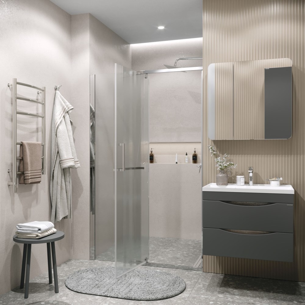 Душевая дверь Grossman Pragma 110 левая Хром / Шиншила 100.K33.03.110.10.02 Душевая дверь Grossman Pragma 110 левая Хром / Шиншила 100.K33.03.110.10.02 — изображение 3