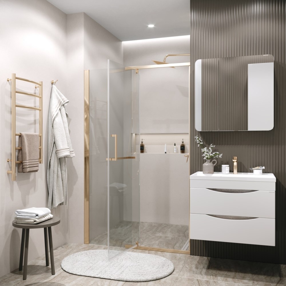 Душевая дверь Grossman Pragma 120 Золото / Прозрачное 100.K33.03.120.32.00 Душевая дверь Grossman Pragma 120 Золото / Прозрачное 100.K33.03.120.32.00 — изображение 3