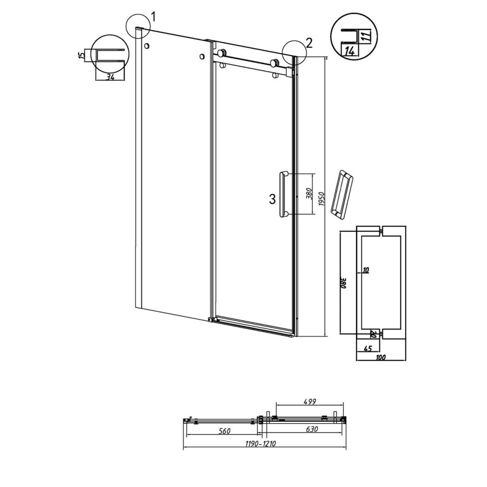 Душевая дверь Grossman Classic 120 Золото / Прозрачное 100.K33.04.120.32.00 Душевая дверь Grossman Classic 120 Золото / Прозрачное 100.K33.04.120.32.00 — изображение 5