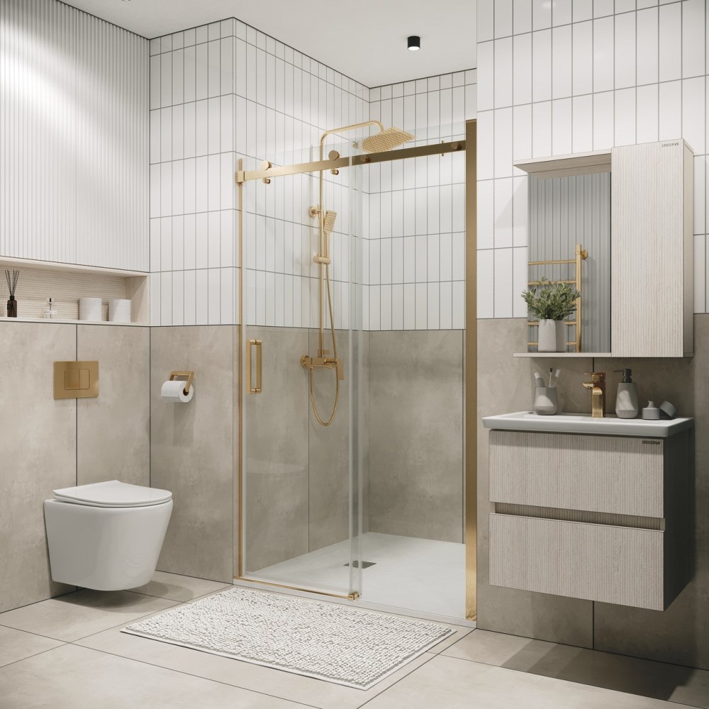 Душевая дверь Grossman Classic 150 Золото / Прозрачное 100.K33.04.150.32.00 Душевая дверь Grossman Classic 150 Золото / Прозрачное 100.K33.04.150.32.00 — изображение 3