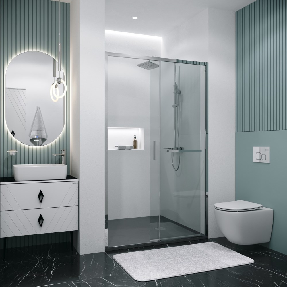 Душевая дверь Grossman Style 100 Хром / Прозрачное 100.K33.05.100.10.00 Душевая дверь Grossman Style 100 Хром / Прозрачное 100.K33.05.100.10.00 — изображение 4