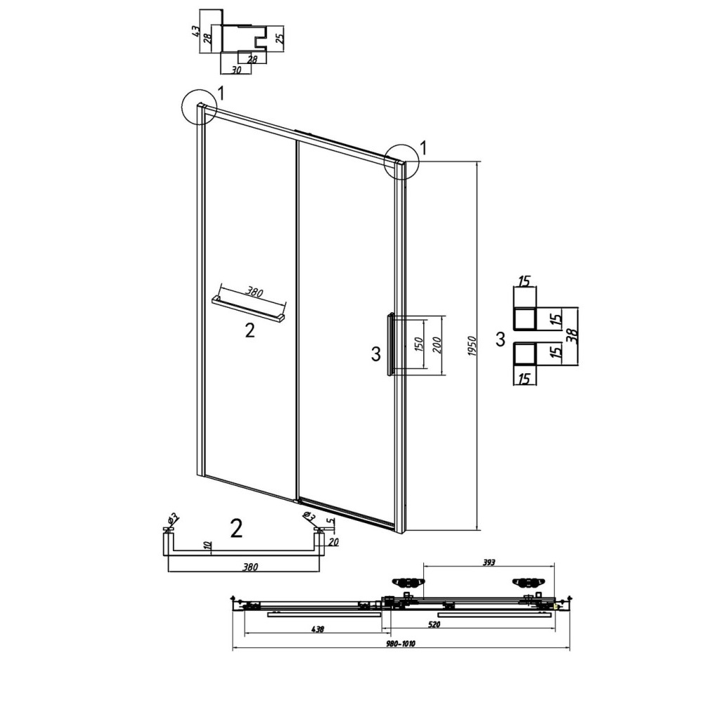 Душевая дверь Grossman Style 100 Хром / Прозрачное 100.K33.05.100.10.00 Душевая дверь Grossman Style 100 Хром / Прозрачное 100.K33.05.100.10.00 — изображение 5