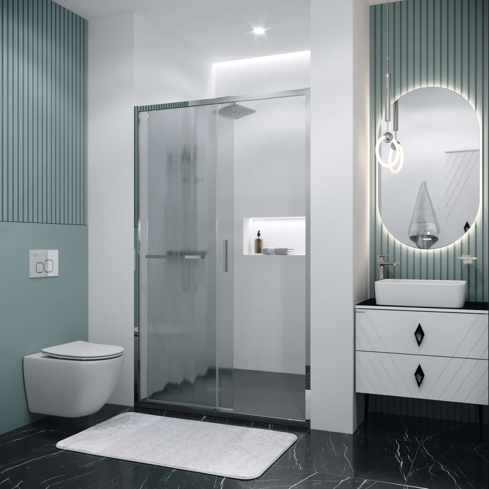 Душевая дверь Grossman Style 100 левая Хром / Шиншила 100.K33.05.100.10.02 Душевая дверь Grossman Style 100 левая Хром / Шиншила 100.K33.05.100.10.02 — изображение 4