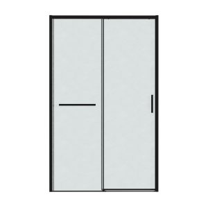 Душевая дверь Grossman Style 100 левая Черный / Шиншила 100.K33.05.100.21.02