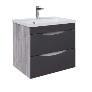 Тумба подвесная Grossman Талис 60 Бетон пайн / Серый 106008