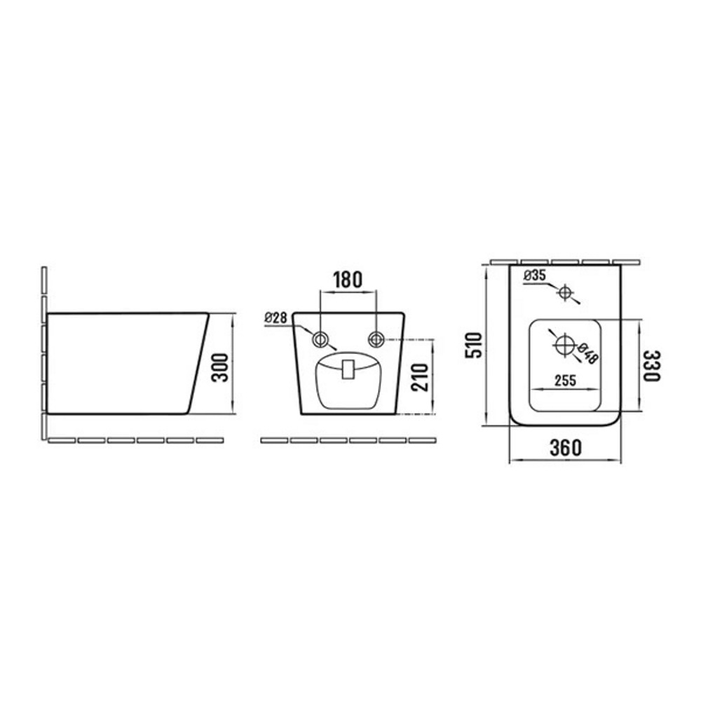 Биде подвесное Comforty Белый глянцевый 106BD Биде подвесное Comforty Белый глянцевый 106BD — изображение 5