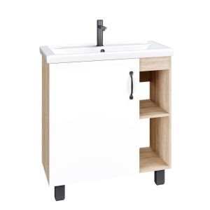 Тумба напольная Grossman Флай 70 Дуб сонома / Белый 107001