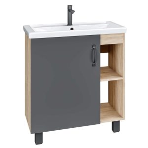 Тумба напольная Grossman Флай 70 Дуб сонома / Серый 107002