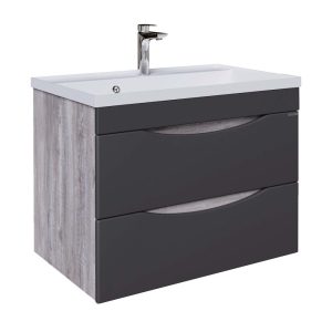 Тумба подвесная Grossman Талис 80 Бетон пайн / Серый 108013