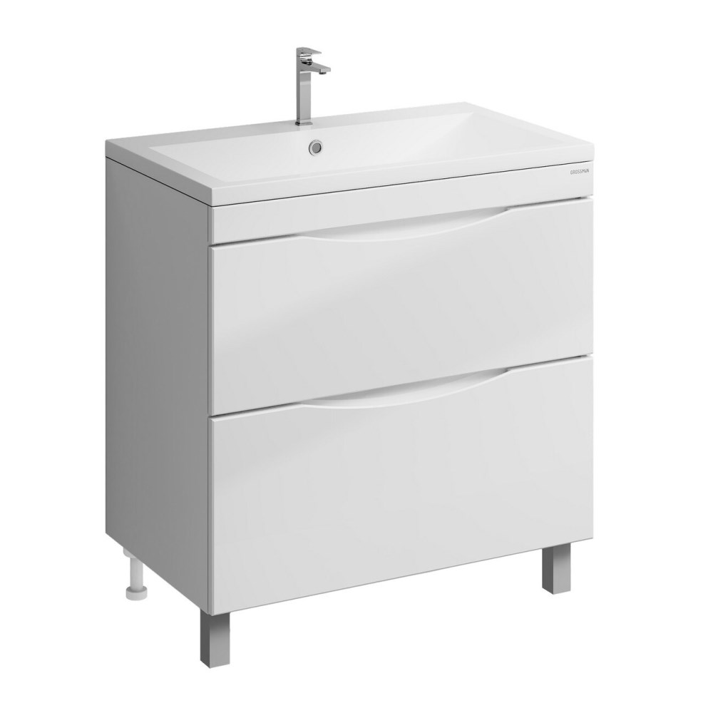 Тумба напольная Grossman Виста 80 Белый глянцевый 108066 Тумба напольная Grossman Виста 80 Белый глянцевый 108066