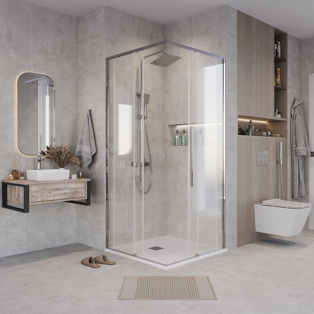 Душевая дверь Grossman Galaxy 80 Хром / Прозрачное 1/2.K33.01.80.10.00 Душевая дверь Grossman Galaxy 80 Хром / Прозрачное 1/2.K33.01.80.10.00 — изображение 2