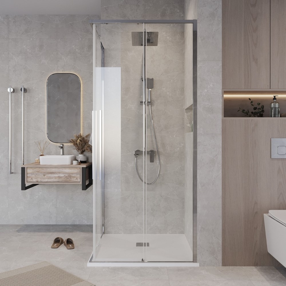 Душевая дверь Grossman Galaxy 80 Хром / Прозрачное 1/2.K33.01.80.10.00 Душевая дверь Grossman Galaxy 80 Хром / Прозрачное 1/2.K33.01.80.10.00 — изображение 3