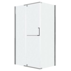 Душевой уголок Grossman Pragma 100х100 левый Хром / Шиншила 120.K33.03.1010.10.02