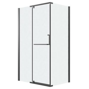 Душевой уголок Grossman Pragma 100х100 левый Черный / Шиншила 120.K33.03.1010.21.02