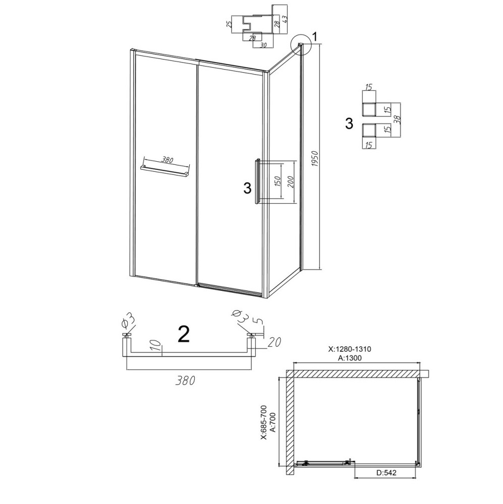 Душевой уголок Grossman Style 130х70 левый Хром / Шиншила 120.K33.05.1370.10.02 Душевой уголок Grossman Style 130х70 левый Хром / Шиншила 120.K33.05.1370.10.02 — изображение 5